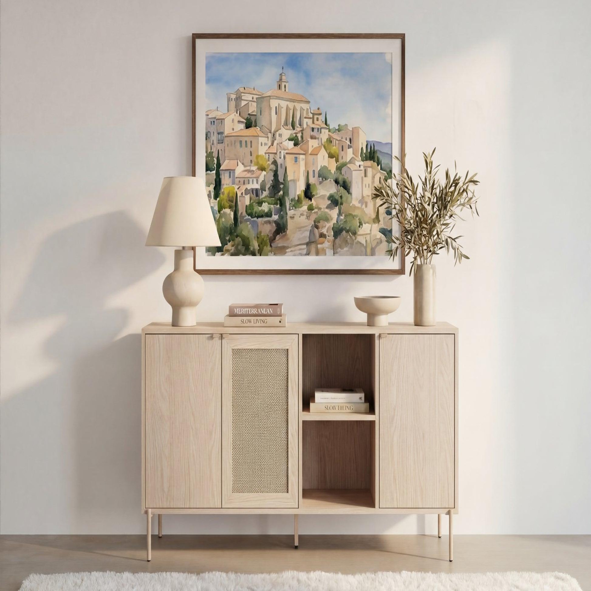 Voir la diapositive 2 : CASANOVA PARIS Vira - buffet 164cm en mélamine beige