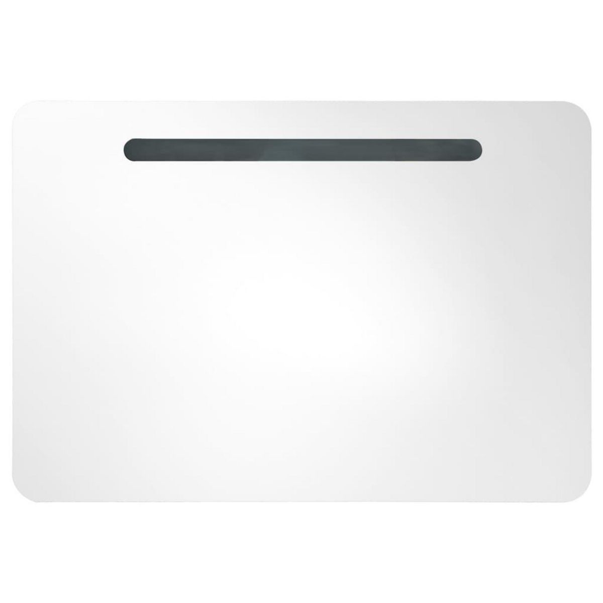 VIDAXL Armoire de salle de bain a miroir LED 80x9,5x55 cm