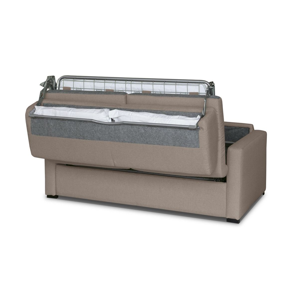 Canapé convertible système couchage express matelas 140x190 17cm 3 places en tissu DYLAN 