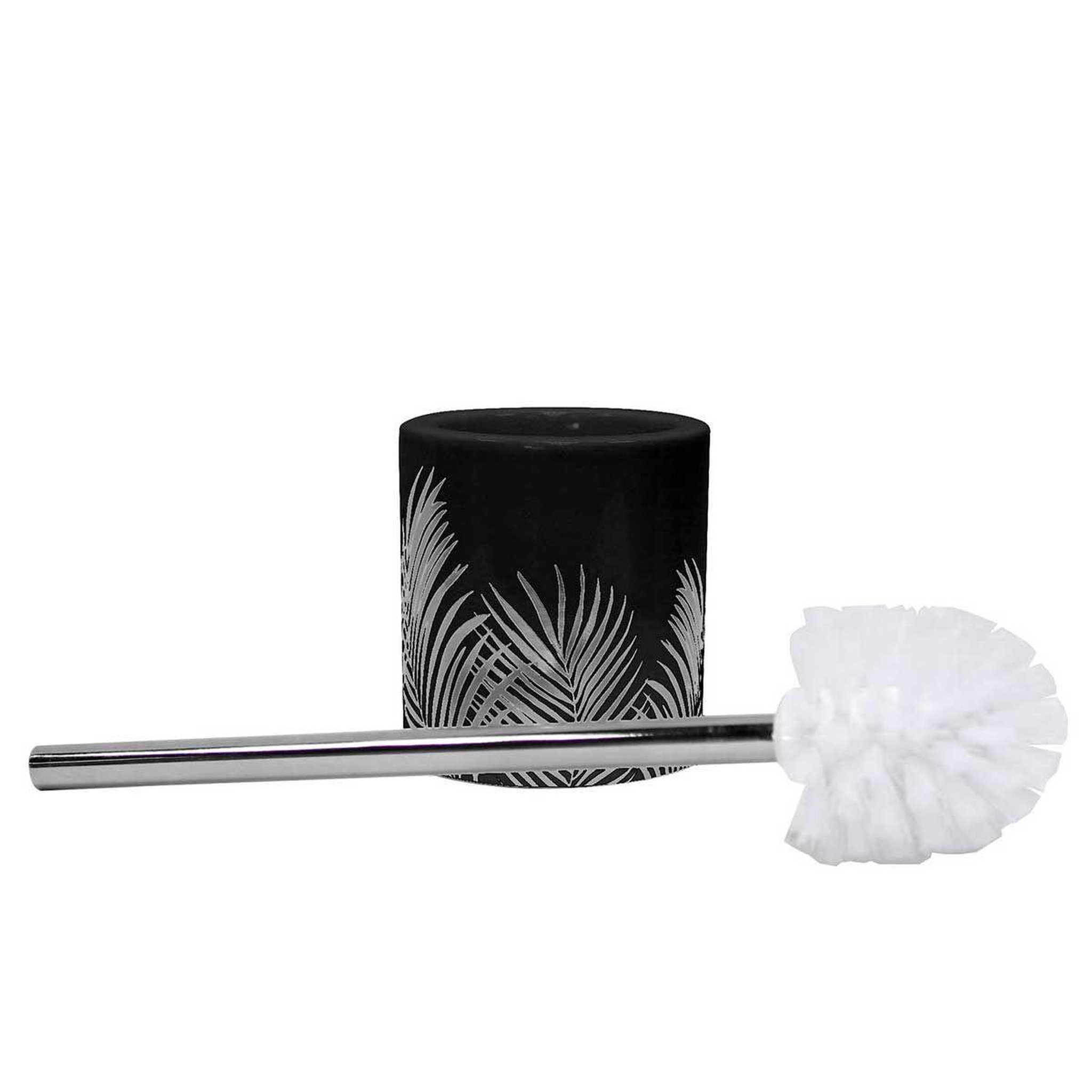 Douceur d'Intérieur Brosse wc imprimée  orbella  40cm noir & argent
