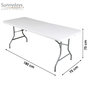 Voir la diapositive 3 : SUNNYDAYS Table de réception pliante pour 8 personnes - Blanc