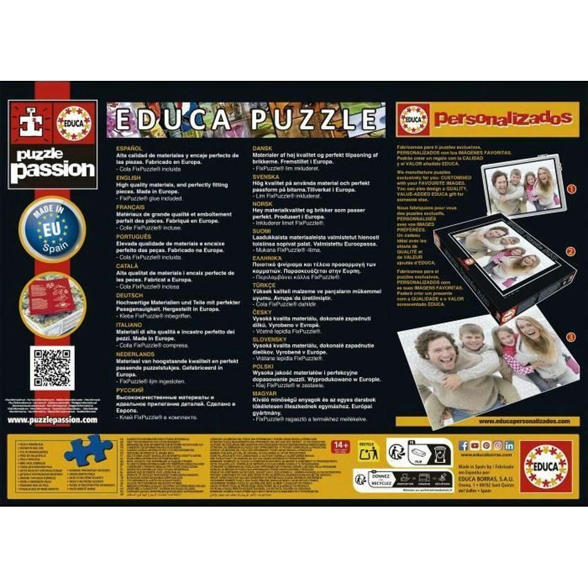 EDUCA Puzzle educa-borras Jardin de Paon 1000 pièces multicolore