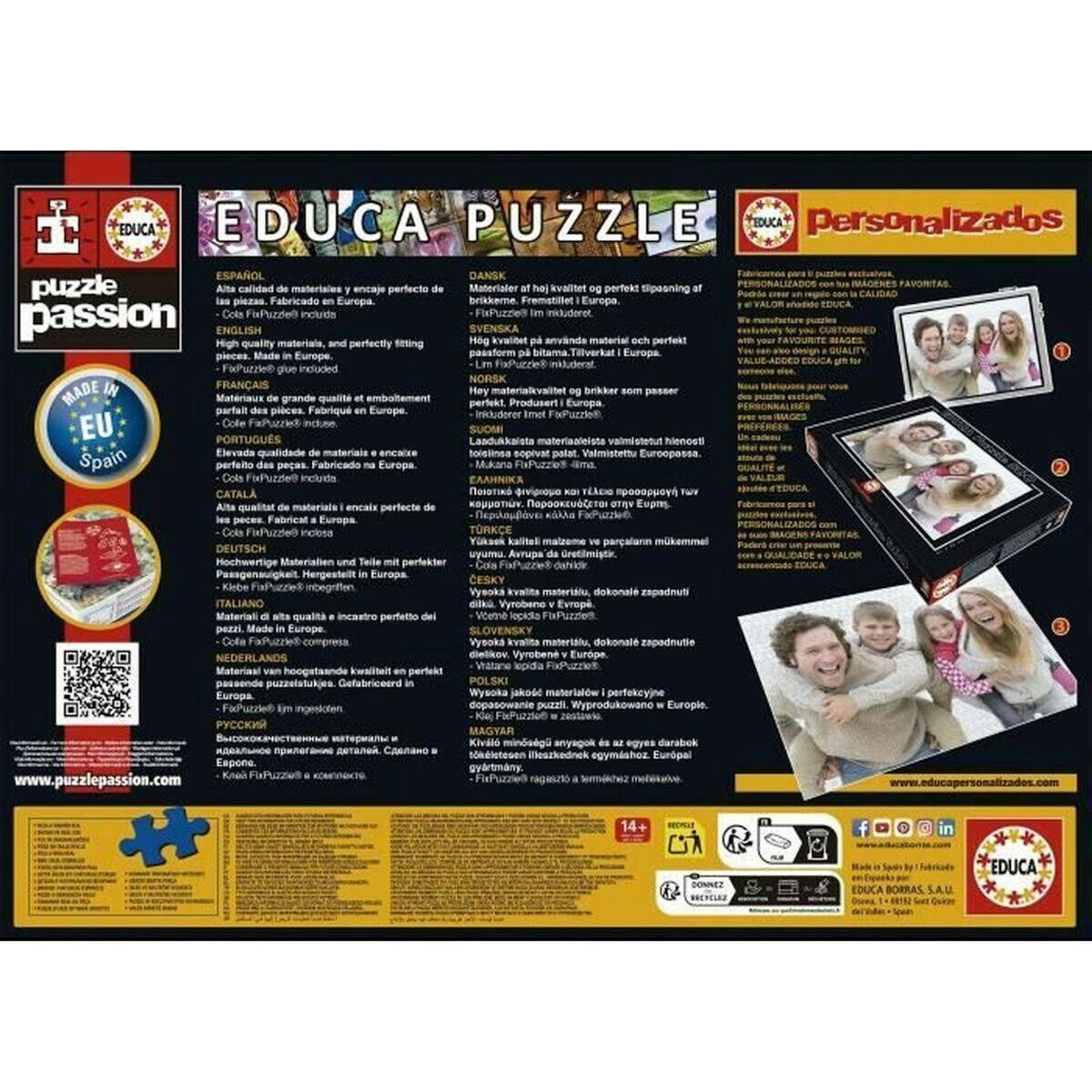 EDUCA Puzzle educa-borras Jardin de Paon 1000 pièces multicolore