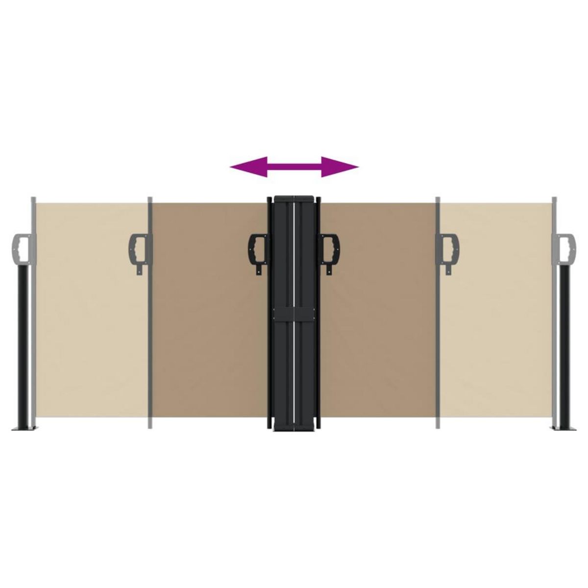 VIDAXL Auvent lateral retractable taupe 100x1000 cm