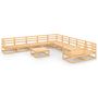 Voir la diapositive 2 : VIDAXL Salon de jardin 11 pcs bois de pin massif