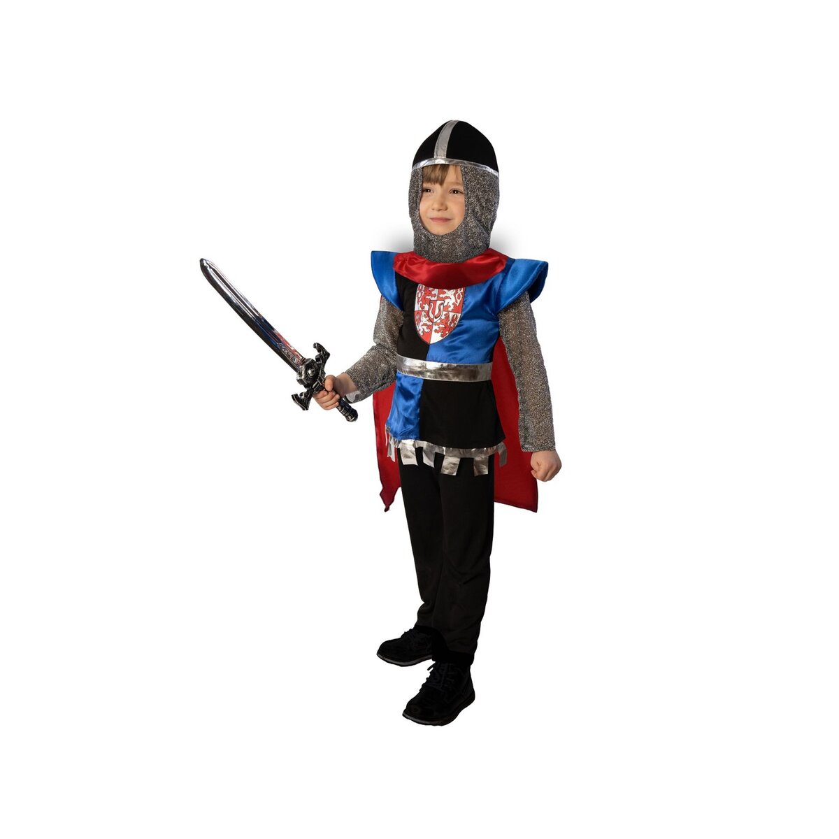 CESAR Déguisement chevalier avec cagoule et épée taille 3/5 ans