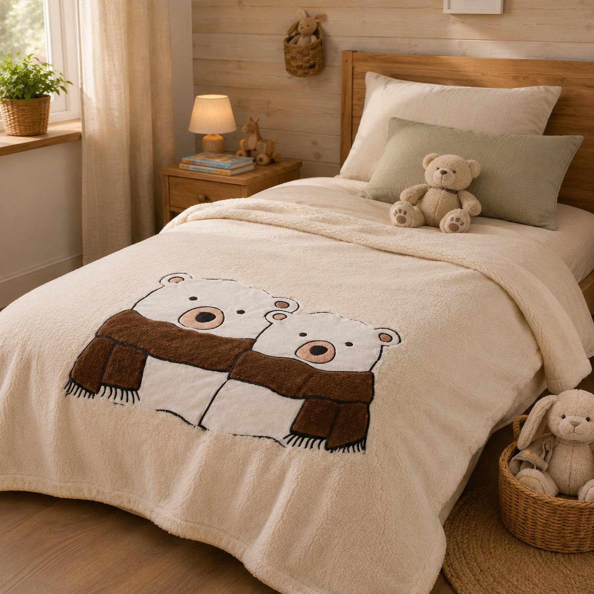 Voir la diapositive 2 : Eden Plaid a poils doux couple ours