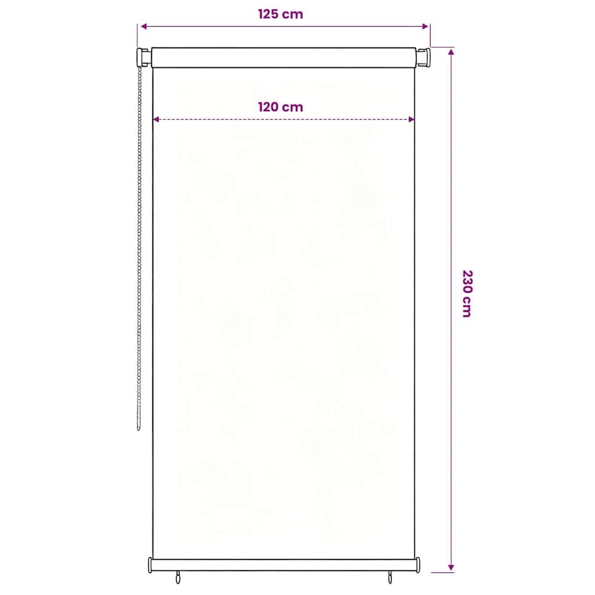 Voir la diapositive 6 : VIDAXL Store roulant d'exterieur 125 (l) x 230 (h) cm vert fonce hdpe