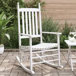 VIDAXL Chaises a bascule sieges incurves lot de 2 blanc sapin massif