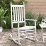 Voir la diapositive 1 : VIDAXL Chaises a bascule sieges incurves lot de 2 blanc sapin massif