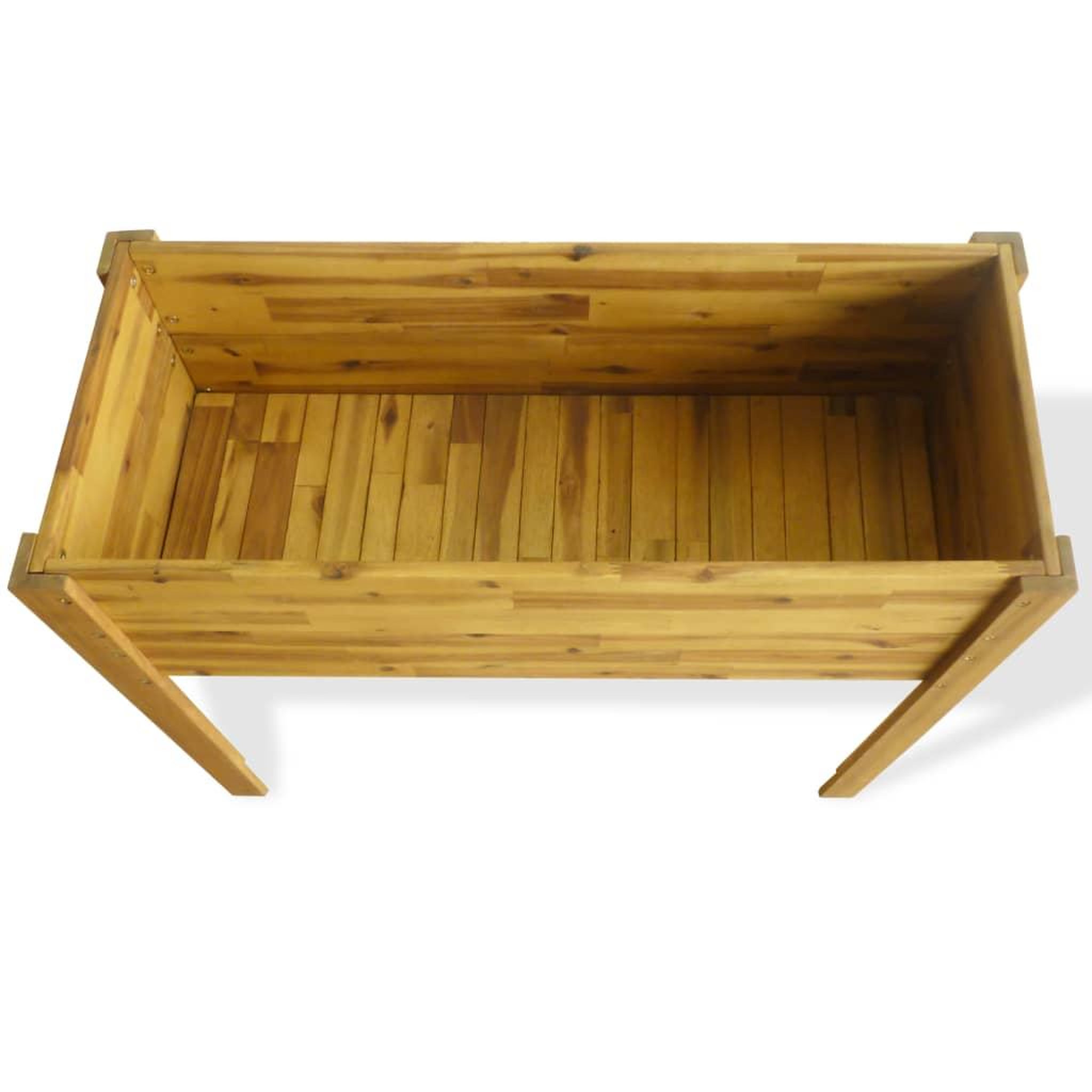 Voir la diapositive 2 : VIDAXL Lit sureleve de jardin Bois massif d'acacia