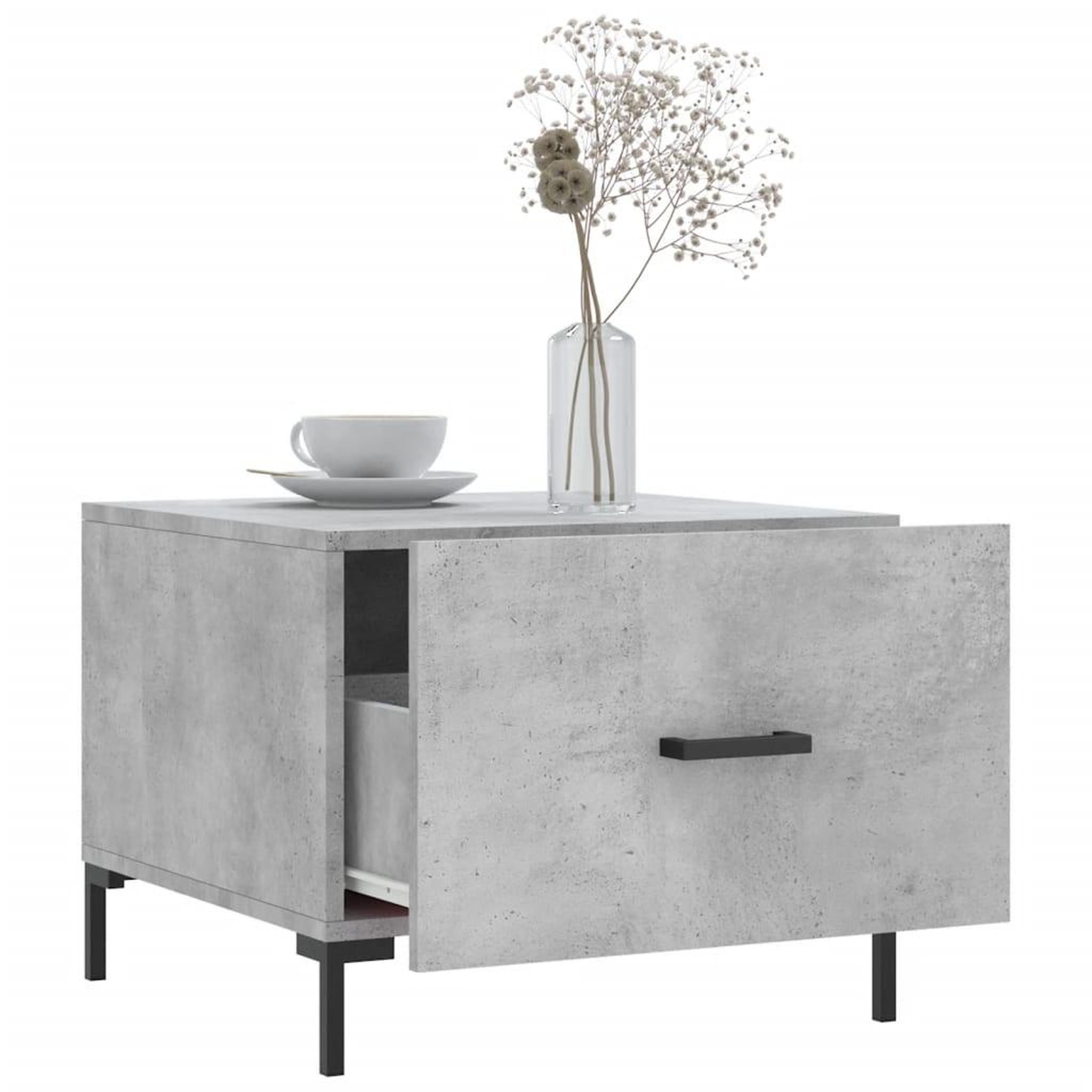 Voir la diapositive 4 : VIDAXL Tables basses 2 pcs gris beton 50x50x40 cm bois d'ingenierie