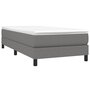 Voir la diapositive 3 : VIDAXL Sommier a lattes de lit avec matelas Gris fonce 80x200 cm Tissu