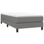 Voir la diapositive 3 : VIDAXL Sommier a lattes de lit avec matelas Gris fonce 80x200 cm Tissu