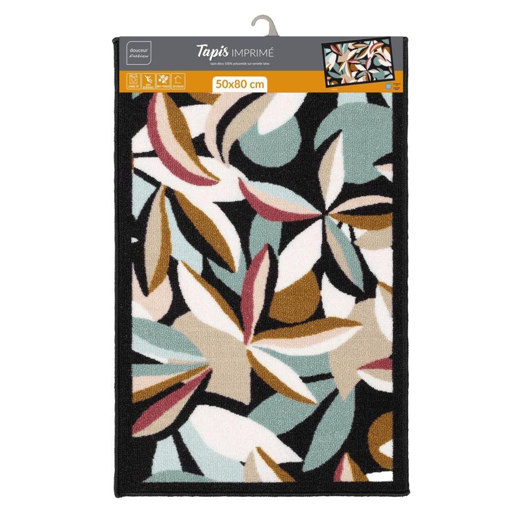 Voir la diapositive 5 : Douceur d'Intérieur Tapis imprimé  lavinia  50x80cm multicolore