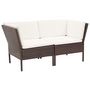 Voir la diapositive 3 : VIDAXL Salon de jardin 6 pcs avec coussins Resine tressee Marron