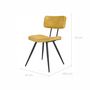 Voir la diapositive 4 : Rendez vous déco Lot de 2 chaises en cuir synthétique gris / noir - Texas