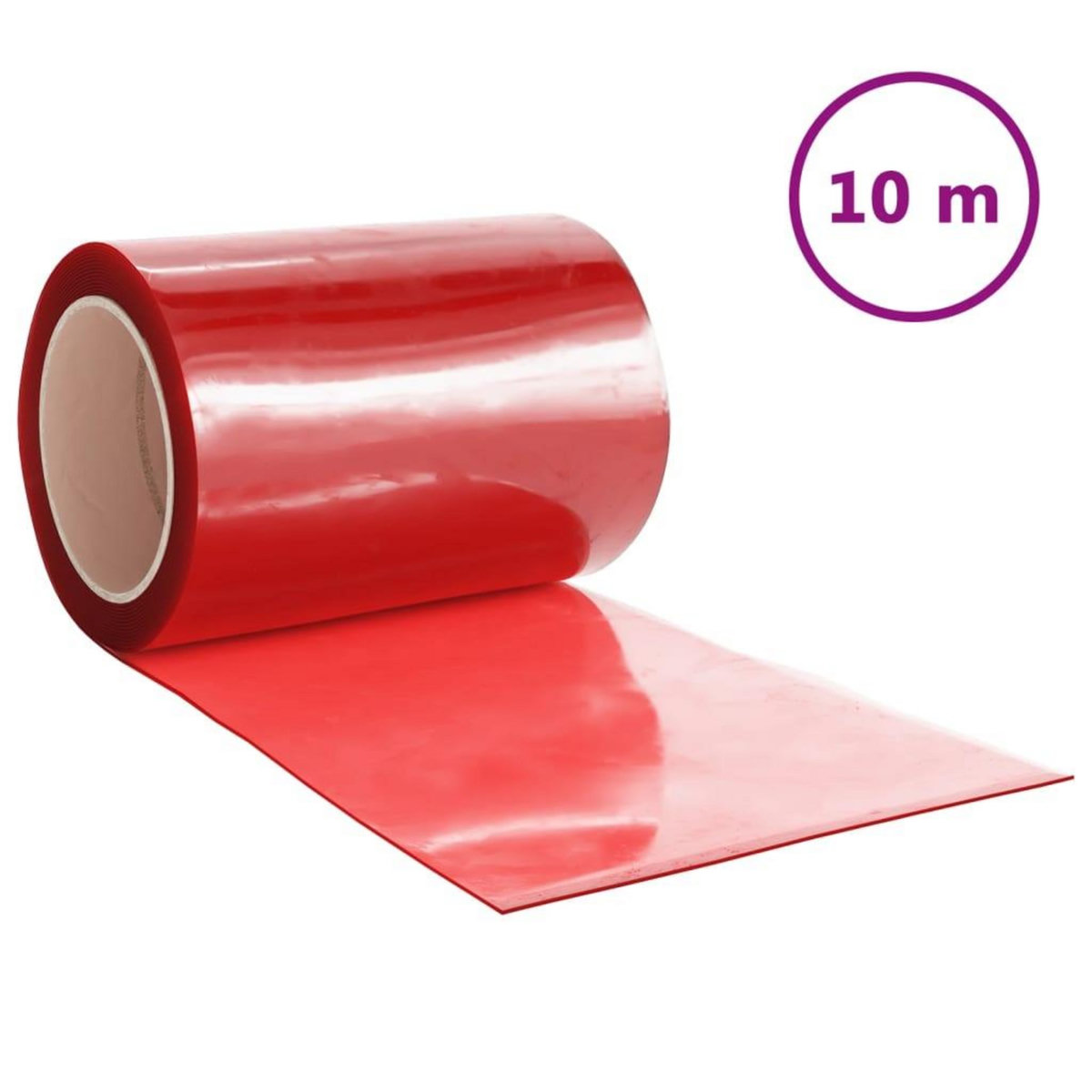 VIDAXL Rideau de porte rouge 300 mmx2,6 mm 10 m PVC