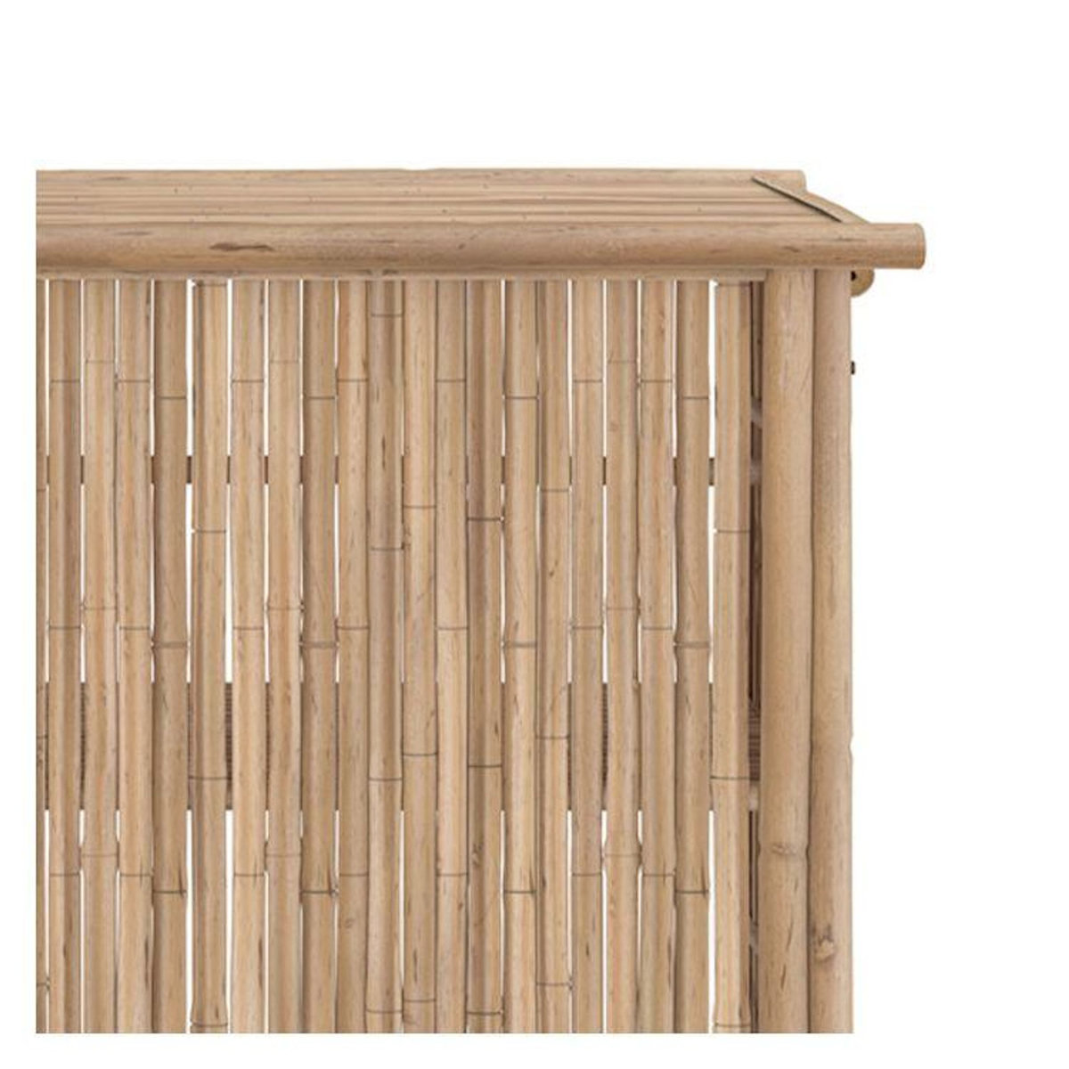 Rendez vous déco Ensemble bar et chaise de bar de jardin en bambou (lot de 2)-Vadella