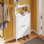 Voir la diapositive 2 : SOBUY Armoire à chaussures Blanc 60x19x119cm FSR221-W