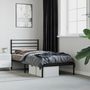Voir la diapositive 2 : VIDAXL Cadre de lit metal sans matelas avec tete de lit noir 90x190 cm