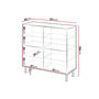 Voir la diapositive 5 : BEST MOBILIER Timote - buffet 2 portes - écru - 4 portes - 106 cm