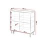 Voir la diapositive 5 : BEST MOBILIER Timote - buffet 2 portes - écru - 106 cm