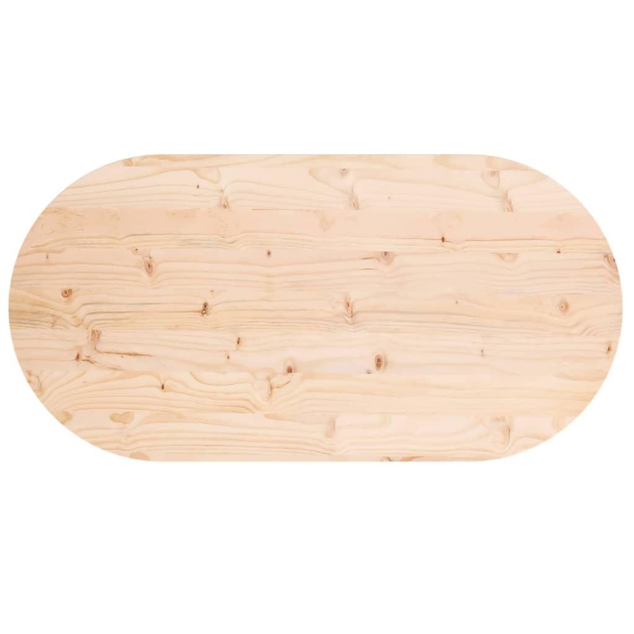 Voir la diapositive 4 : VIDAXL Dessus de table 110x55x2,5 cm bois de pin massif ovale