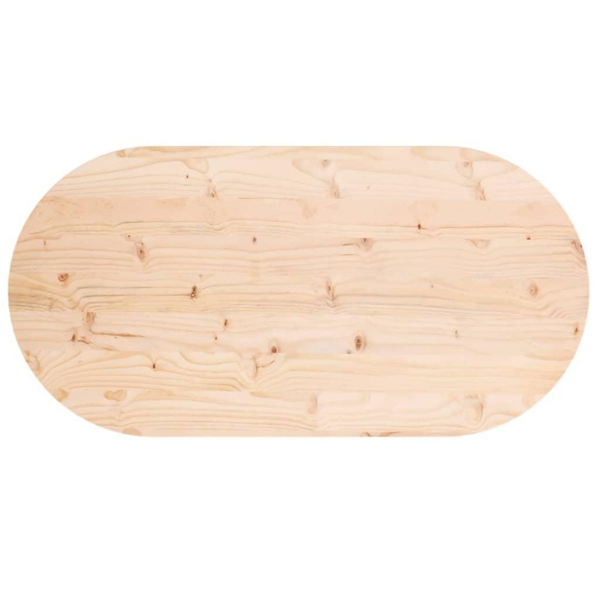 VIDAXL Dessus de table 110x55x2,5 cm bois de pin massif ovale