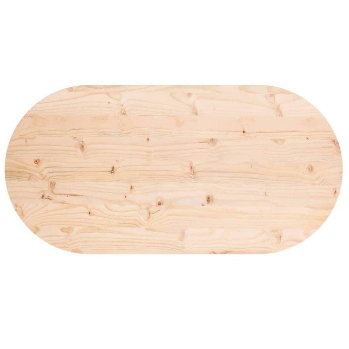 VIDAXL Dessus de table 110x55x2,5 cm bois de pin massif ovale