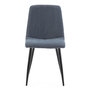 Voir la diapositive 2 : VS VENTA-STOCK Pack 4 chaises Sagi recouvertes de tissu bleu