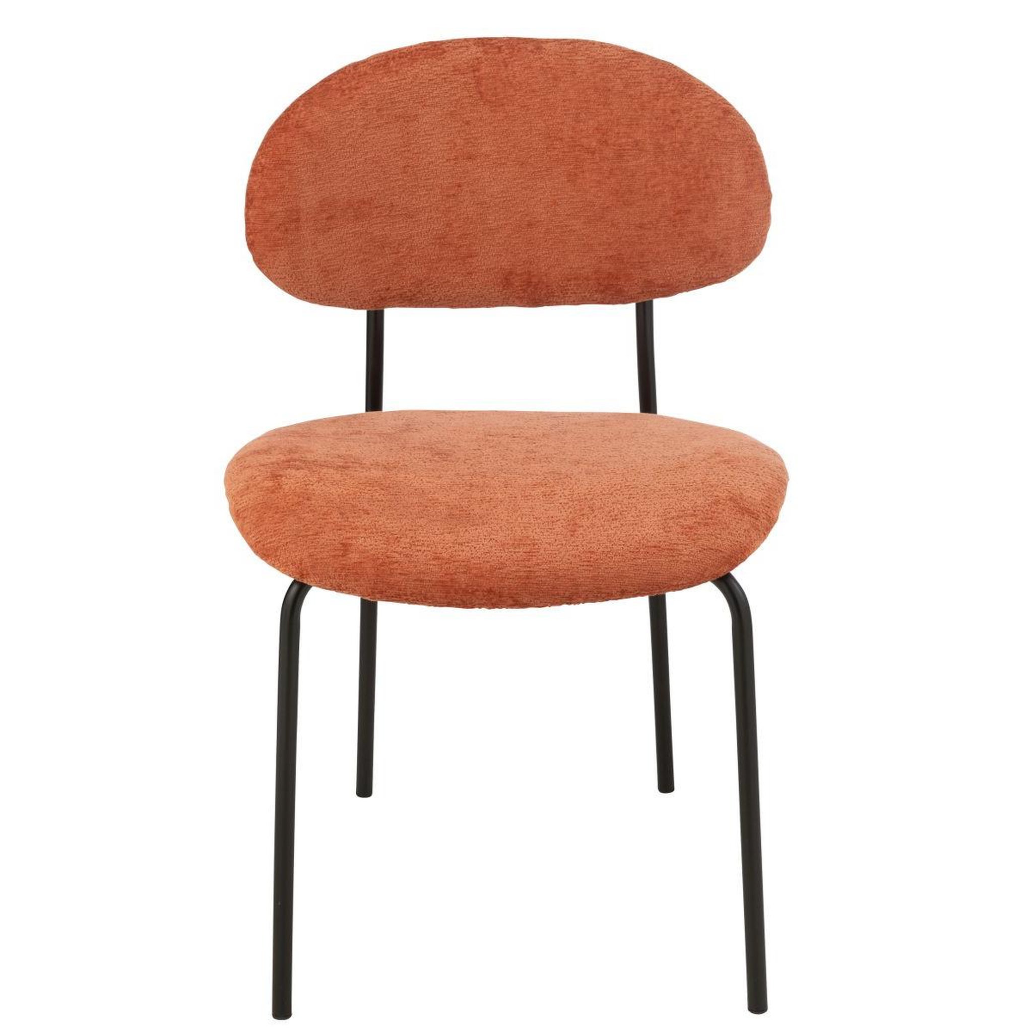 Voir la diapositive 2 : J-LINE Chaise design  anise  82cm orange rouille