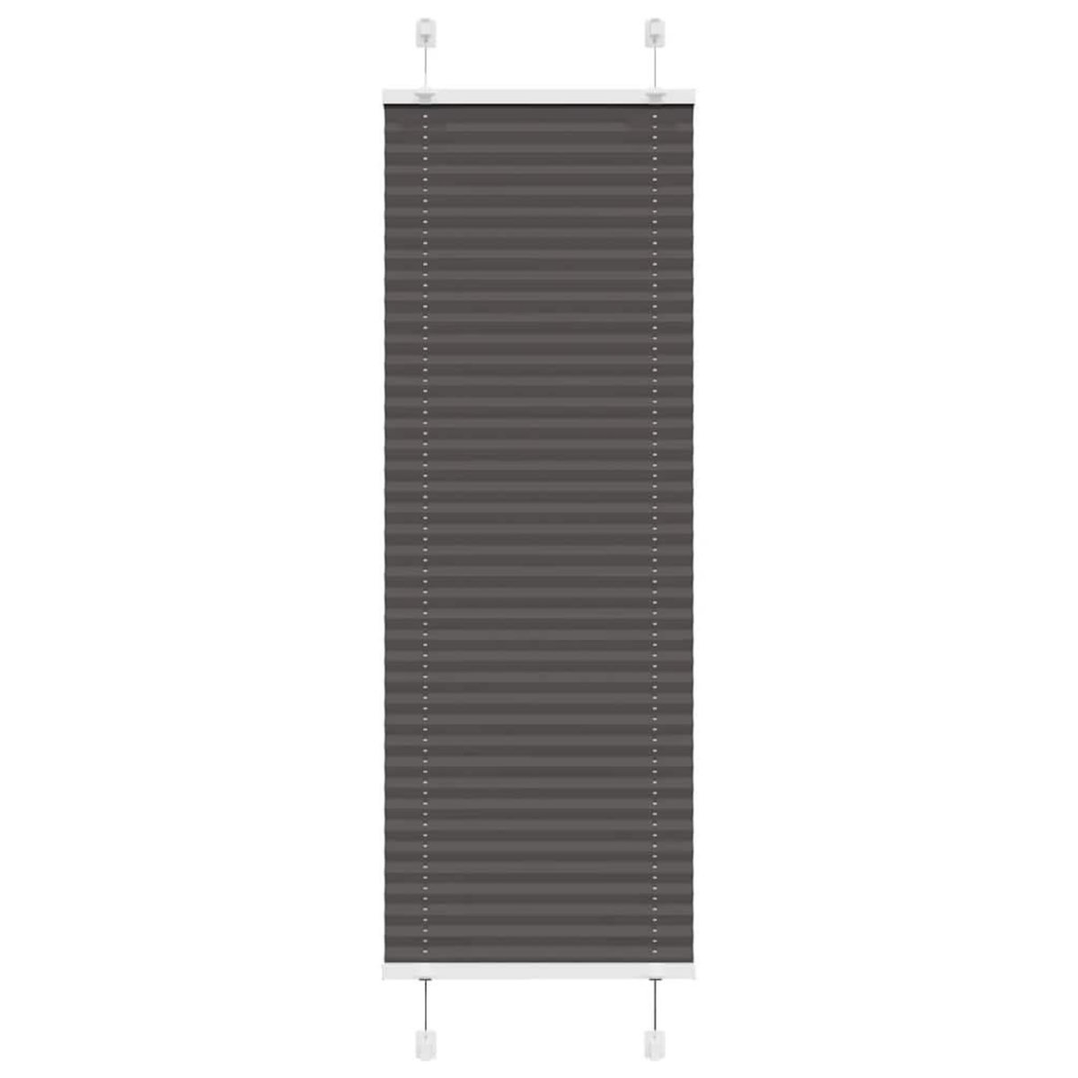 VIDAXL Store plisse noir 45x150 cm largeur du tissu 44,4 cm polyester