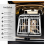 Voir la diapositive 2 : tectake Cage de transport pour chiens double sécurisée avec dos droit noir 97 x 90 x 69,5 cm