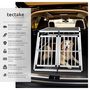 Voir la diapositive 2 : tectake Cage de transport pour chiens double sécurisée avec dos droit noir 97 x 90 x 69,5 cm
