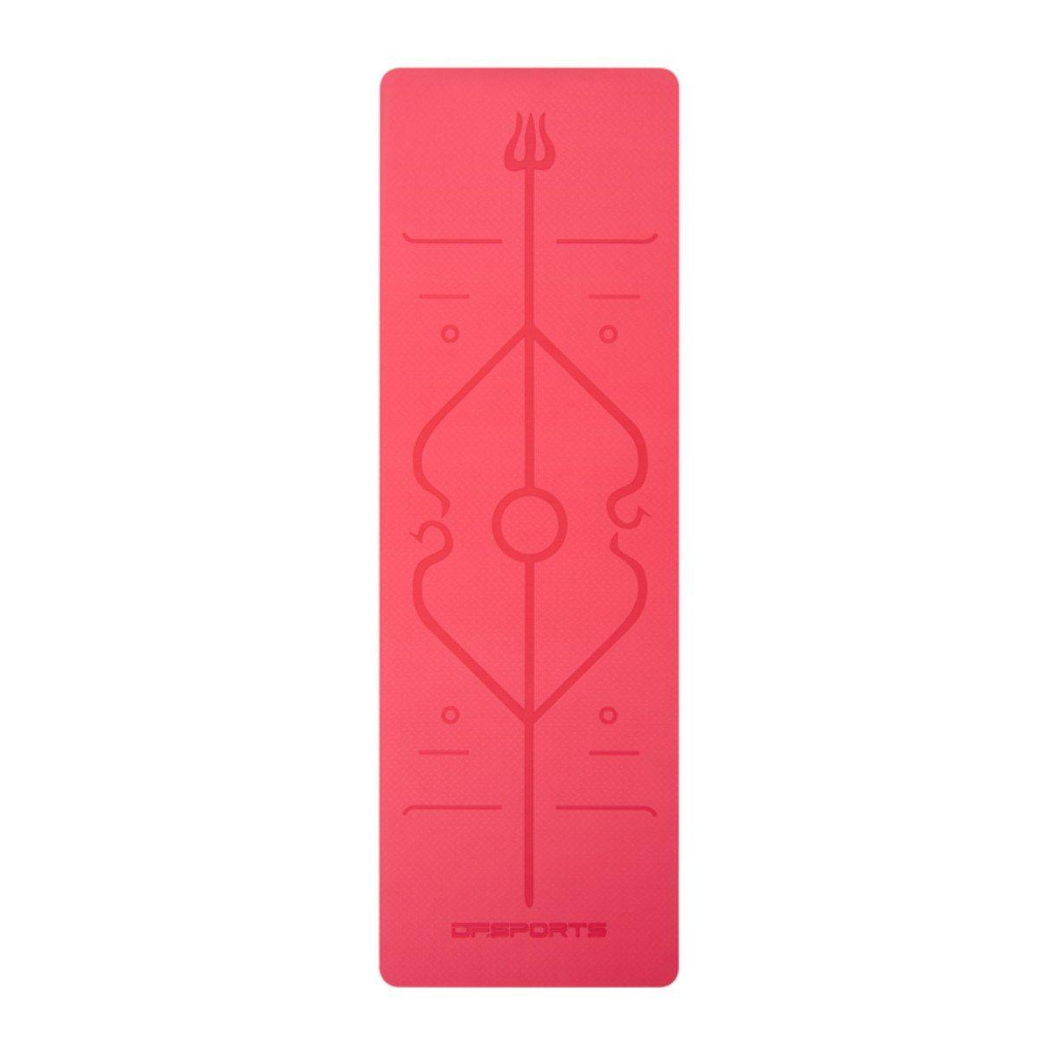 Voir la diapositive 2 : DE FAUGERES Tapis de Yoga Antidérapant  Zenitude  61x183cm Rouge