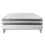 Voir la diapositive 2 : SEPTNUITS Matelas + sommier kit blanc Memo Plus Mémoire de forme