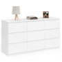 Voir la diapositive 1 : ID MARKET Commode 9 tiroirs TOMI XXL 136 cm bois blanc