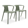 Voir la diapositive 1 : Paris Prix Lot de 2 Fauteuils de Jardin Empilables  Diego  72cm Vert Olive