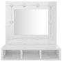 Voir la diapositive 5 : VIDAXL Armoire a miroir avec LED Blanc brillant 60x31,5x62 cm