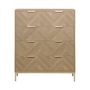 Voir la diapositive 5 : SWEEEK Commode Budapest. quatre tiroirs. décor chevrons L 80 x l 40 x H 95cm