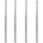 Voir la diapositive 1 : VIDAXL Pieds de table telescopiques 4 pcs Nickel brosse 710 mm-1100 mm
