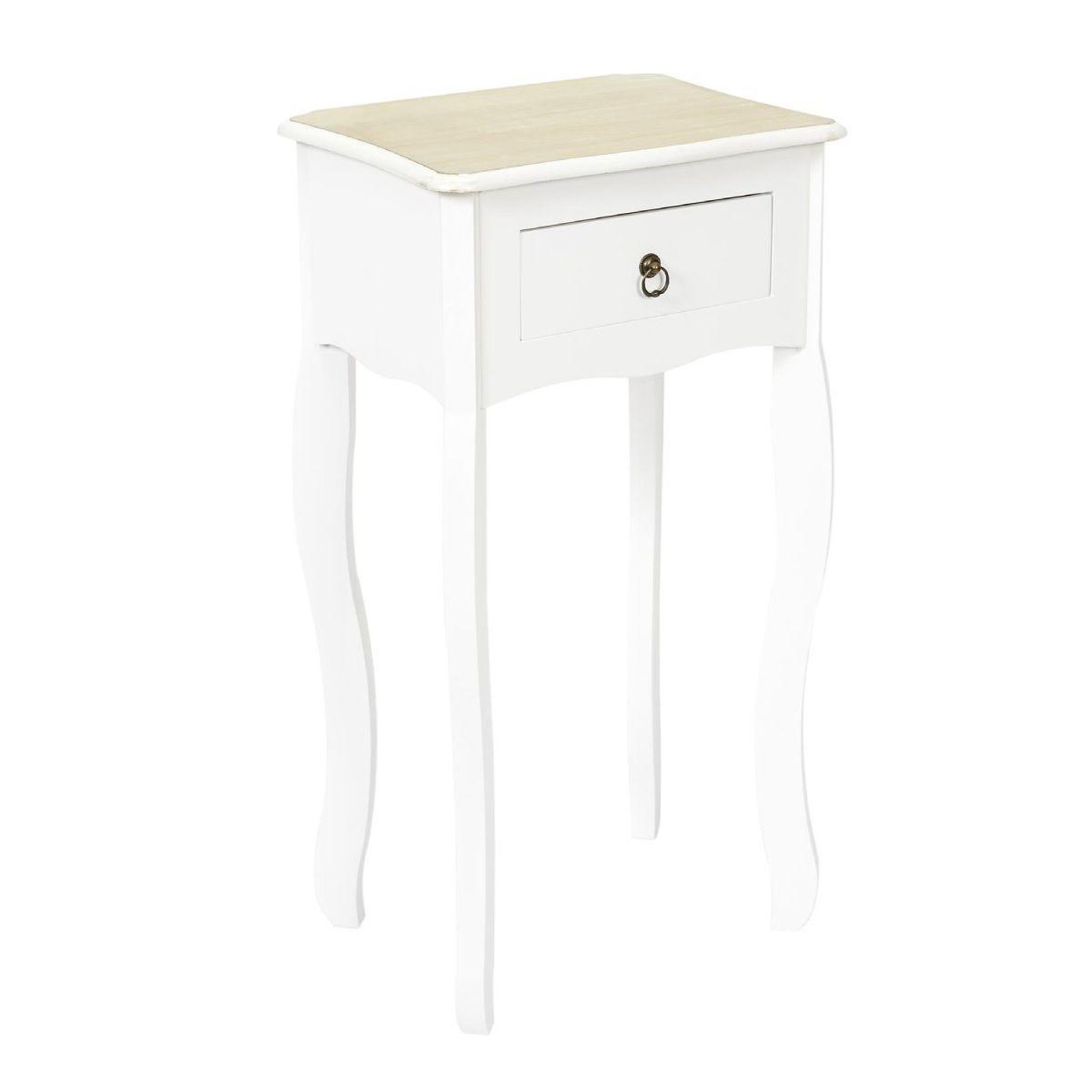 Voir la diapositive 2 : The Home Deco Factory Lot de 2 sellettes  victoria  75cm blanc