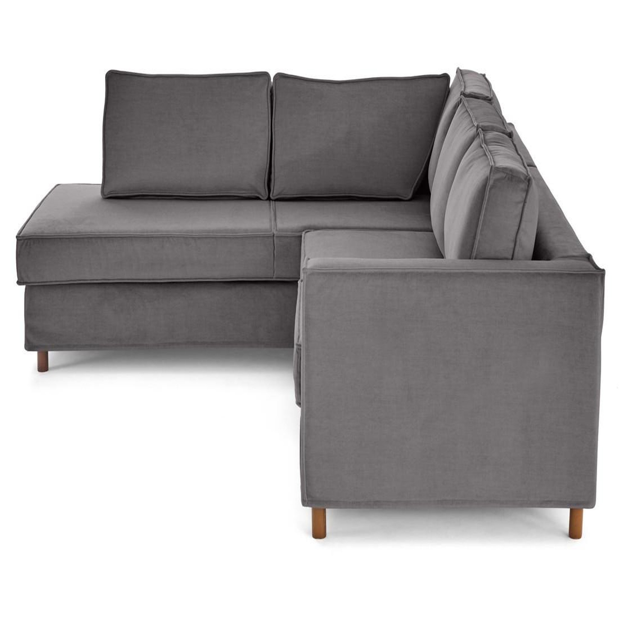 Voir la diapositive 4 : LISA DESIGN Jake - canapé déhoussable d'angle gauche 5 places en velours