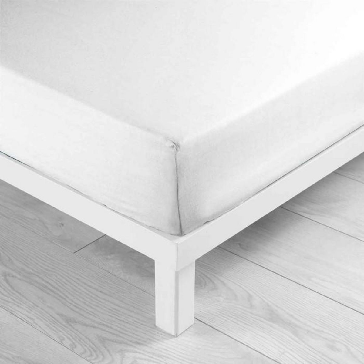 Paris Prix Drap Housse en Coton  Biolina  140x190cm Blanc