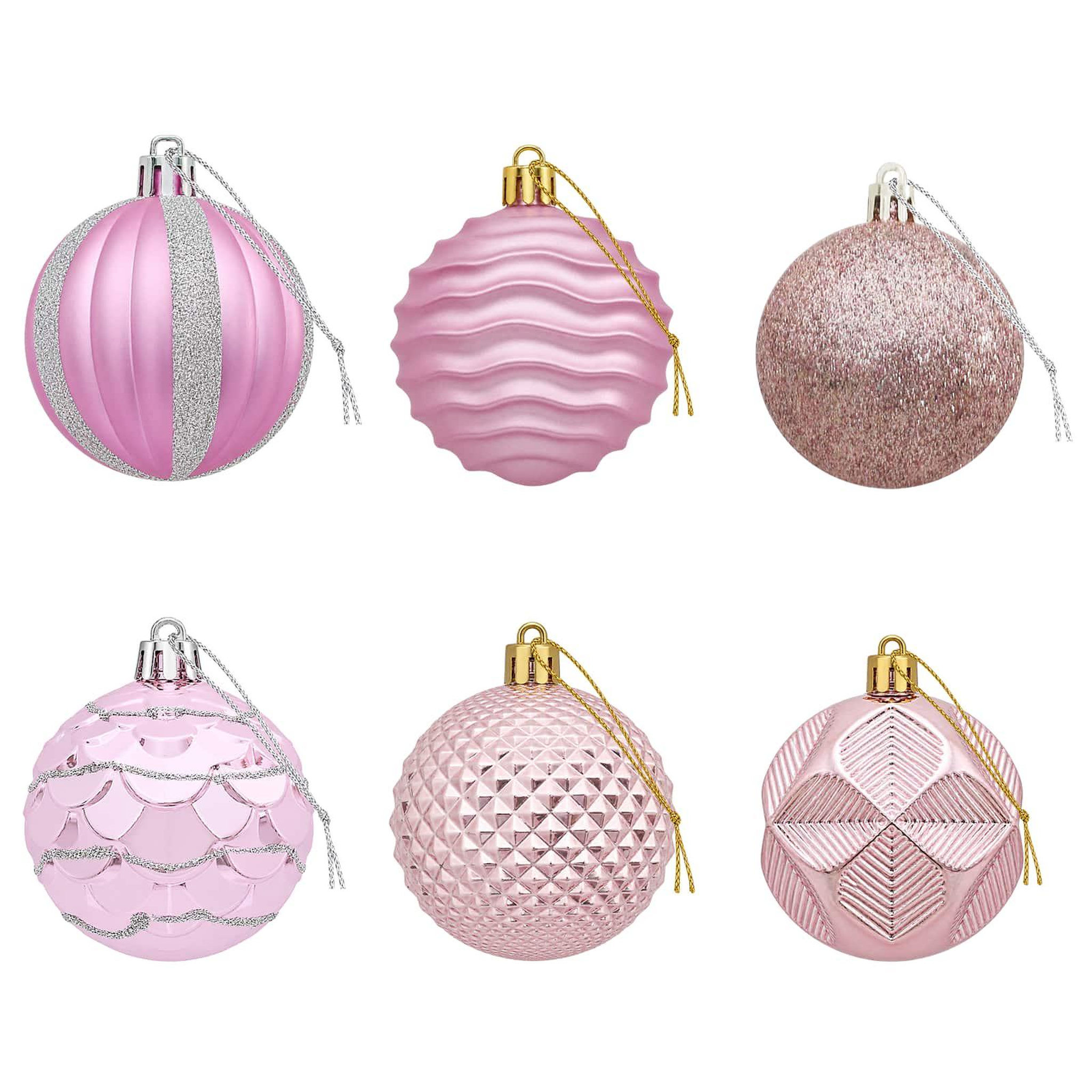 Voir la diapositive 5 : VIDAXL Ensemble de boules de Noël 36 pc Rose Diam. 6 cm Polystyrene