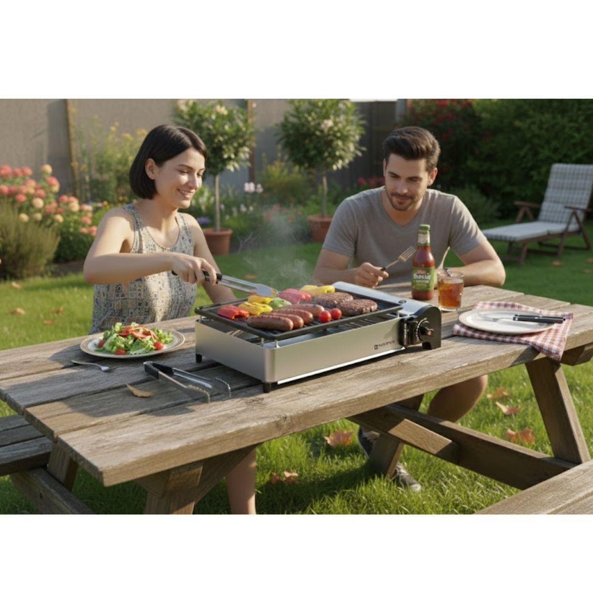 Kemper Mini barbecue gaz avec housse - 104997