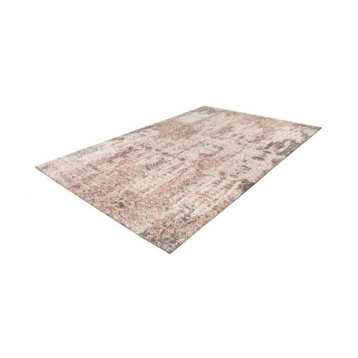 Paris Prix Tapis Tissé Imprimé Vintage Délavé  Percy  Rouge
