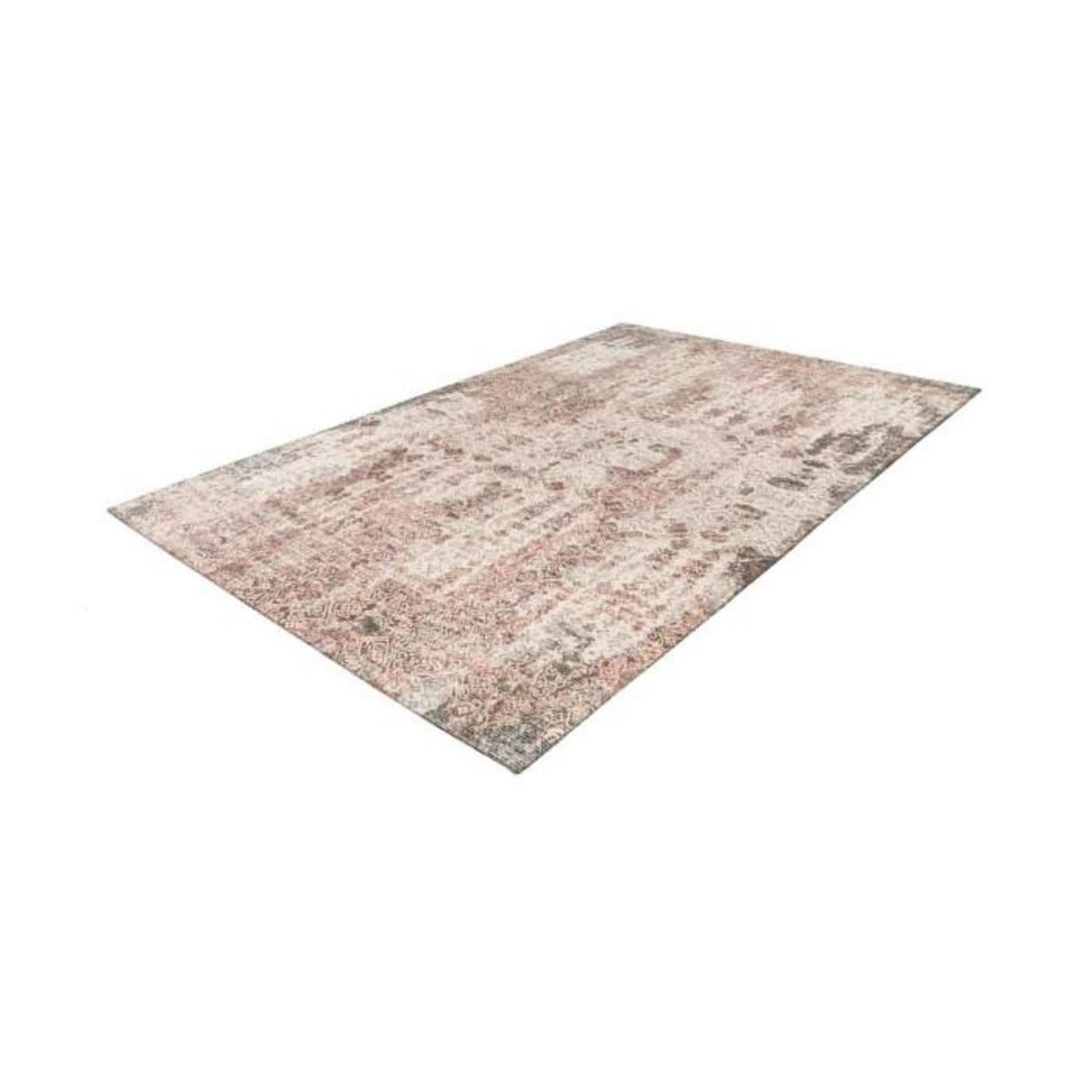 Paris Prix Tapis Tissé Imprimé Vintage Délavé  Percy  Rouge