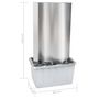Voir la diapositive 6 : VIDAXL Fontaine de jardin Argente 60,2x37x122,1 cm Acier inoxydable